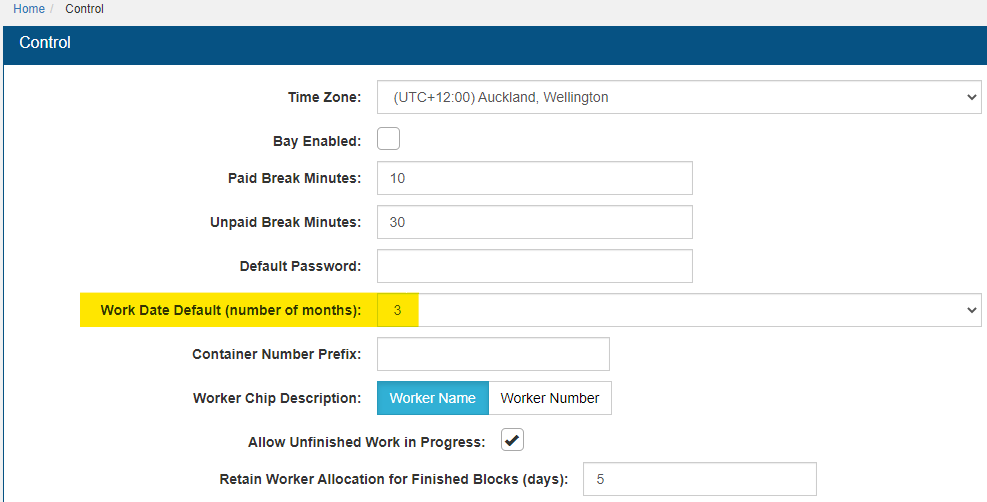 How to control the default ‘work date from’ date 2