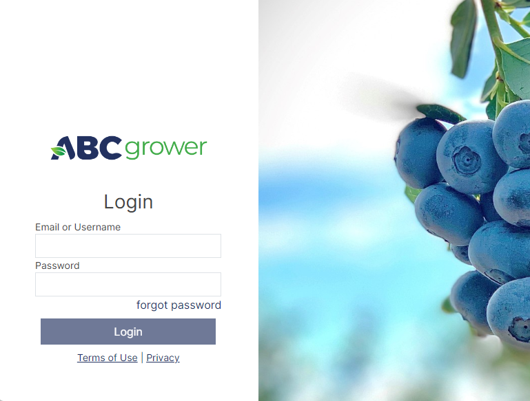 ABCgrower login