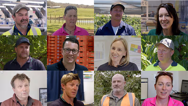 Compilation photo of the head shots of several individual customers